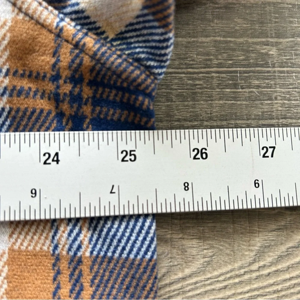 NWT J Crew Seaboard Soft Knit Shirt Men’s XL Brown Blue White Plaid BV898
